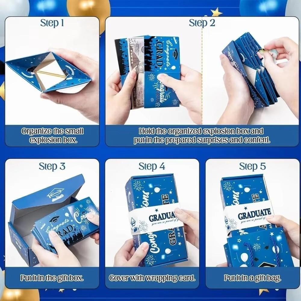 Zieh-Design Überraschungs-Geldbox Geschenkpapierkarte Bargeld-Geschenkbox Abschluss-Explosionsbox Geldgeschenk