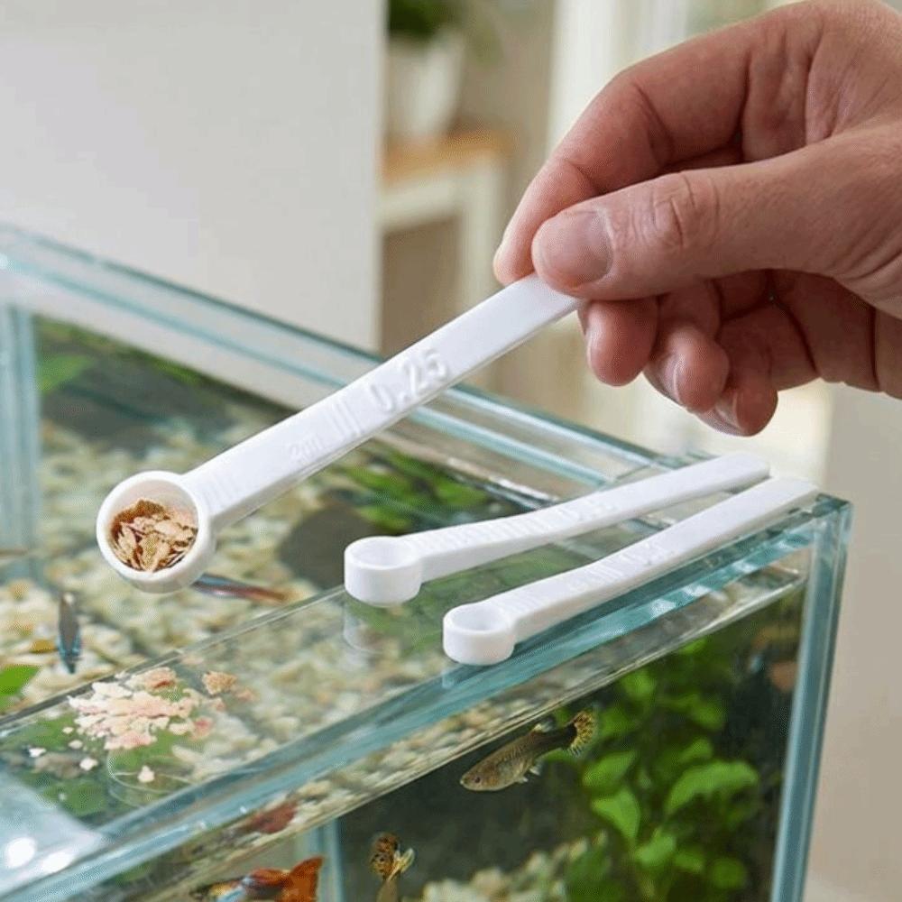 3Pcs Multi-size Aquarium Feeding Scoop Precise Scale Fish Feeding Tool For Home Use