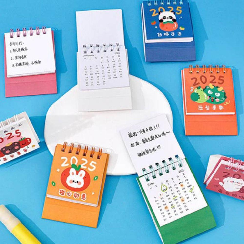 Frucht Frucht Textkalender Niedlicher Mini-Schreibtischkalender Tragbarer 2025 Kalender Schüler