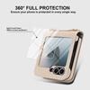 Samsung Flip6/7 Leather Crossbody Phone Case with Card Slot & Tempered Film Protection