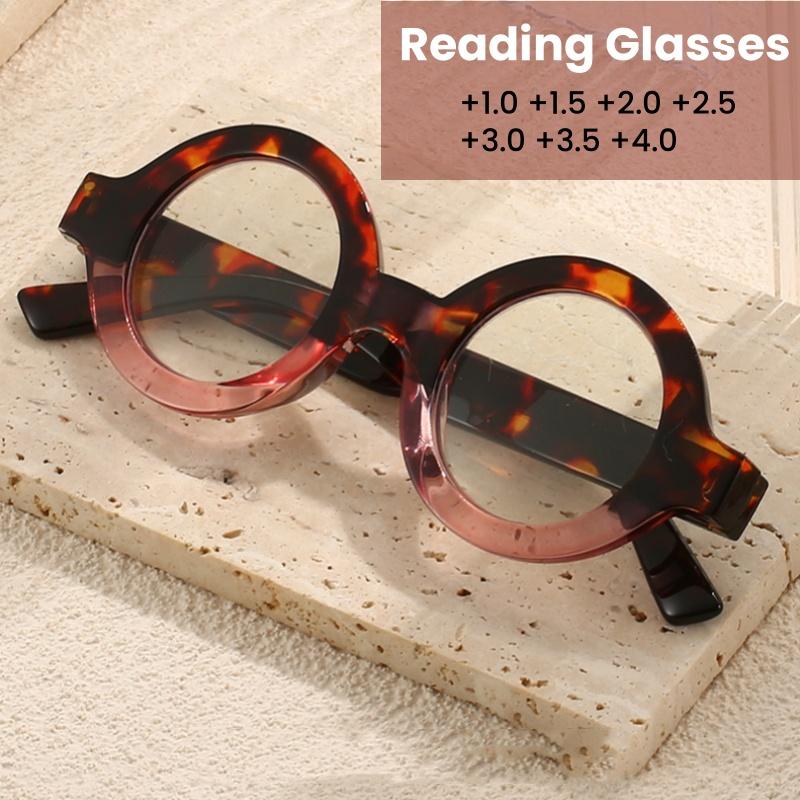 Vintage Blue Light Blocking Reading Glasses Full Frame Round Optical Prescription Eyewear 1.0 TO +4.0 Eye Protection