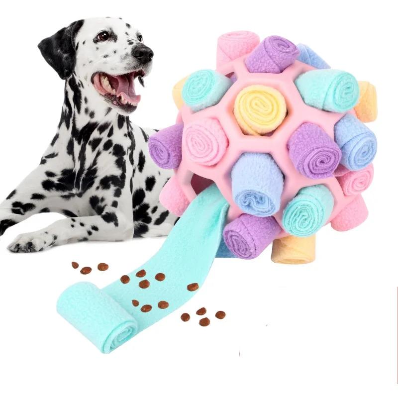 Interaktiver Schnüffelball Hundespielzeug für kleine Hunde - Mentale Stimulation Beschäftigung Leckerli-Spender Langsamer Fresser Anti-Langeweile