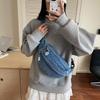 Borse a Spalla in Denim Vintage da Donna, Borsa a Tracolla Morbida Retrò, Borsa da Viaggio Multistrato, Borsa da Petto Casual alla Moda, Leggera