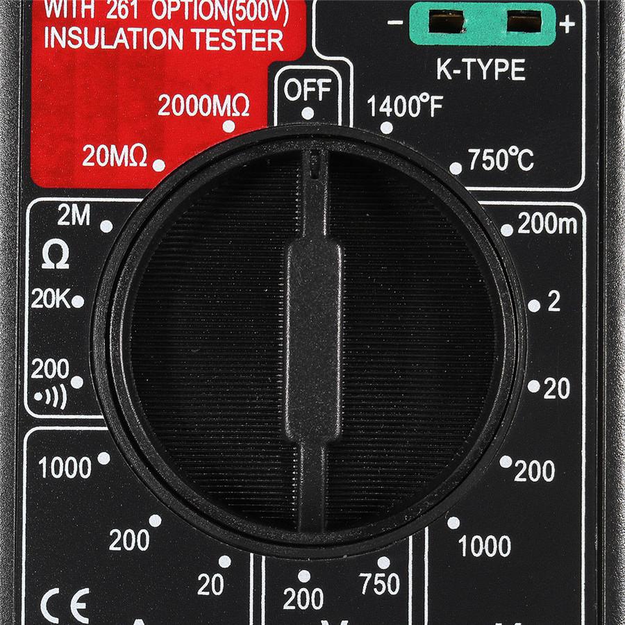 Auto Polarity Display Clamp Meter Multimeter Ohmmeter W/ Temperature Measurement