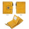 Portafoglio da Donna RFID Anti-Magnetico - Corto in Pelle Retro Olio Cera Europea & Americana, Portamonete Multi-Scomparti per Carte.