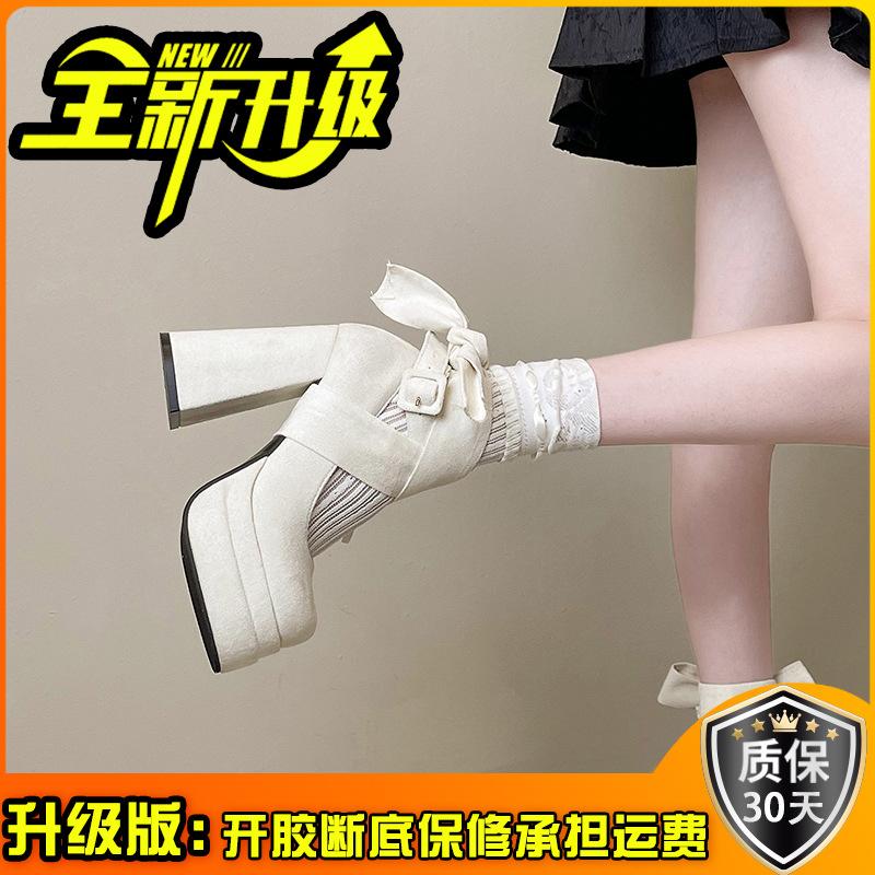 High heels princess single shoes Mary Jane shoes women 2025 summer new fashion versatile French retro design sense