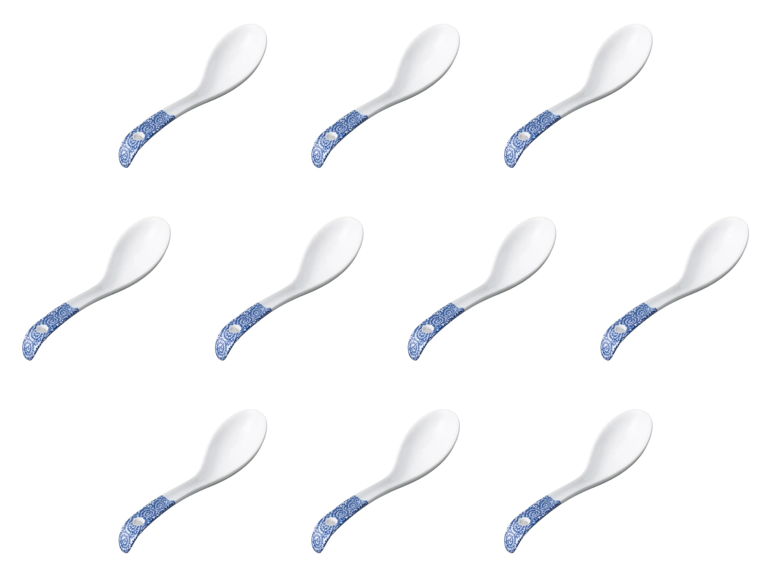 

Set of 10 Octopus Arabesque spoons x Chinese reinforced Setomonohonpo 6.0-hole [18 4.3 cm] spoons, porcelain,
