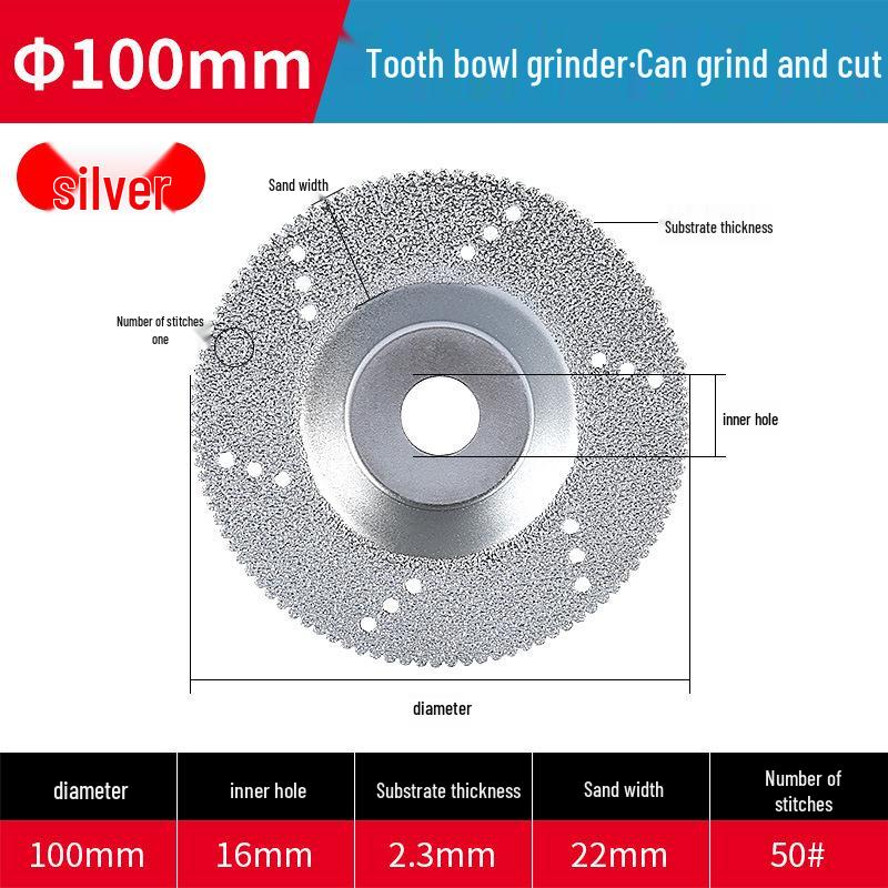 Diamantgelötete Schleifscheibe für Marmor, Quarz, Fliesen und Keramik - Winkelschleifer-Aufsatz