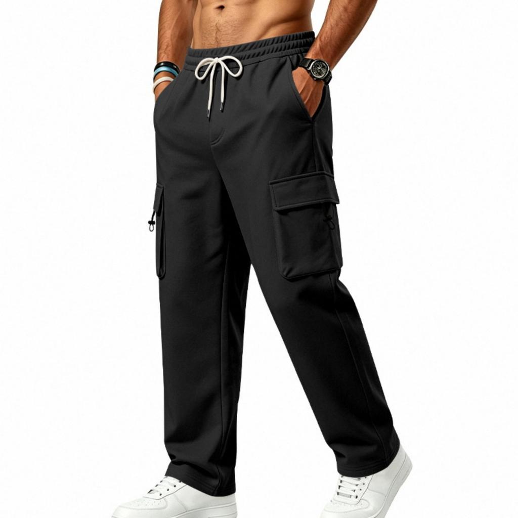 Pantaloni Jogger Pesanti da Uomo per Esterno Design Cargo Multi Tasche Vintage Casual Pantaloni della Tuta Vita con Coulisse