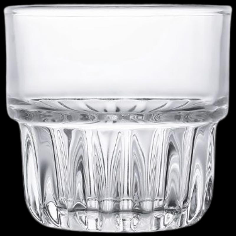 Striped Stackable Glass Coffee Cups