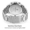 PINDOWS Stainless Chronograph Quartz Watch with Automatic Date Function Men's Watch, Fashionable, Minimalist, Business, Durable, Steel, Waterproof,