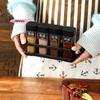 Four-Grid BBQ Spice Set Household Combo Salt & Pepper Jar Kitchen Sealed Moisture-Proof Container for Culinary Storage