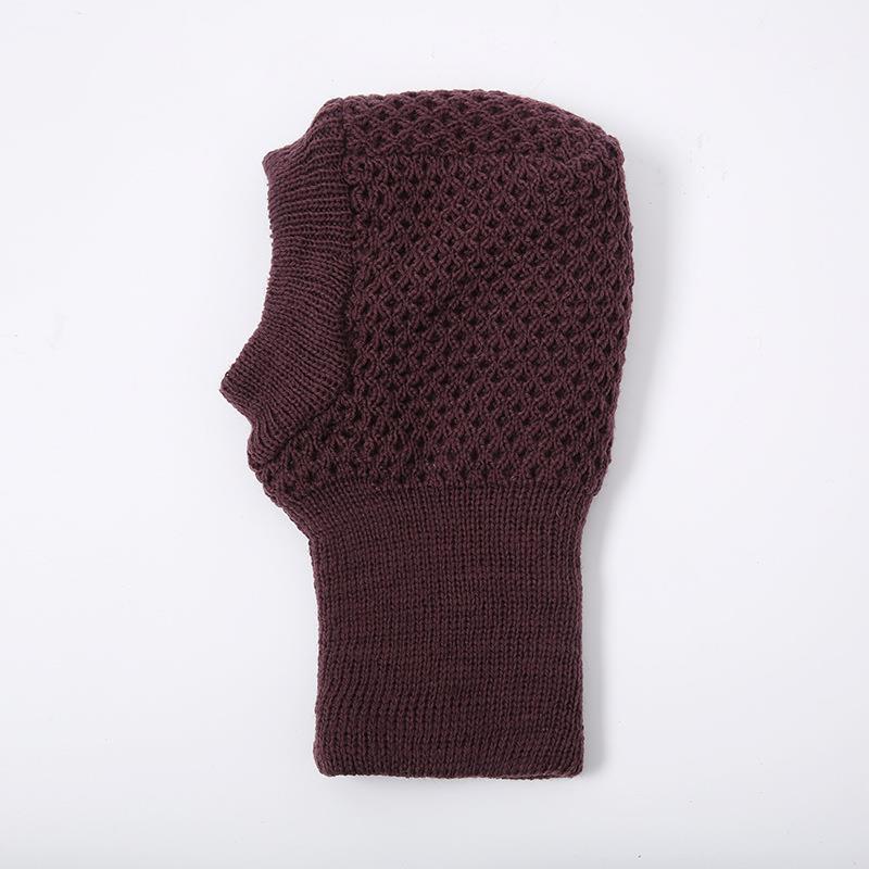 Winter Old Man Pullover Hat Ladies Knitted Double Warm Wool Hat Cycling Windproof Ear Protector Fleece Hat