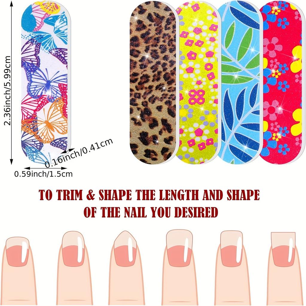 5/10/pcs Color Nail File Double sided Sandpaper Wooden Polishing Strip Gentle Repair Tool for Nail Art/Fake Nails