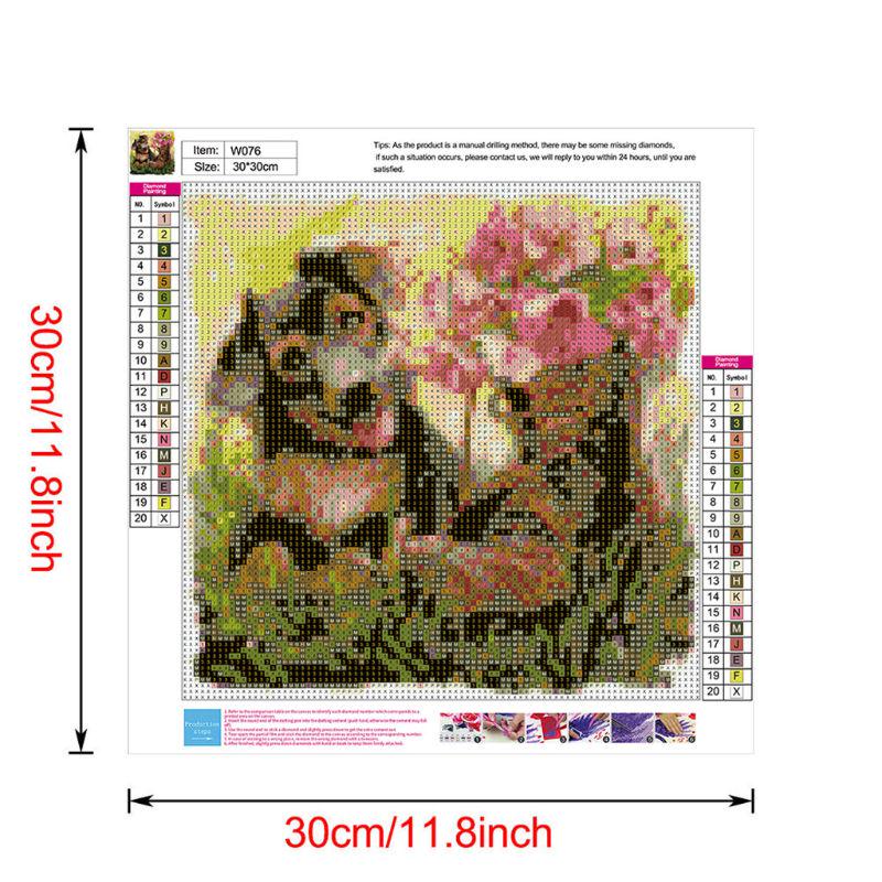 Buy 5D Full Diamond Paintings DIY Cute Dog Embroidery Cross Stitch Kit ...