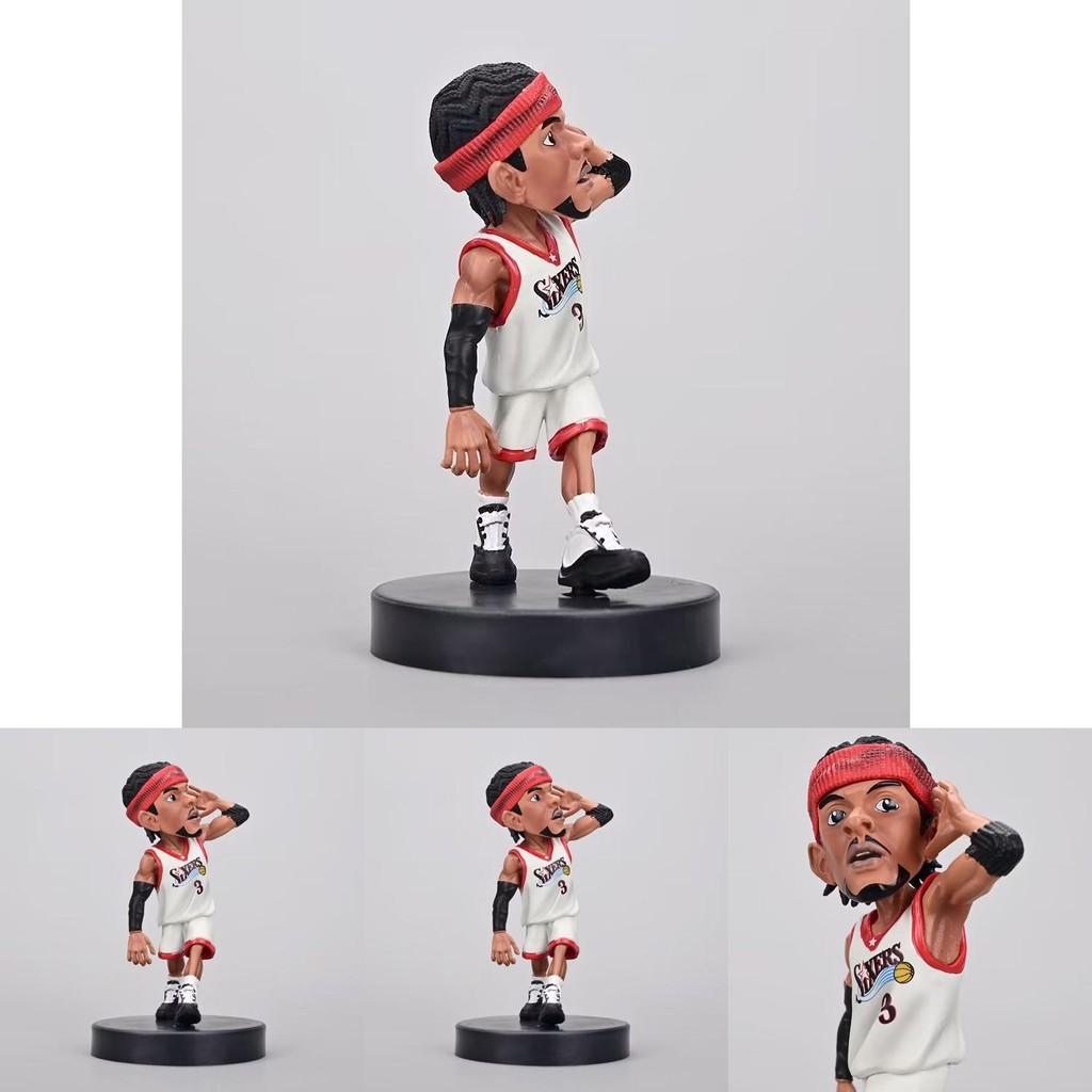 Miniatur Basketballstar Figur Allen Iverson Niedliche Q-Version PVC Sammlermodell