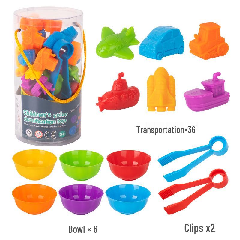 Children's Rainbow Counting Sorting Cups - Soft Rubber Early Education Puzzle Toy