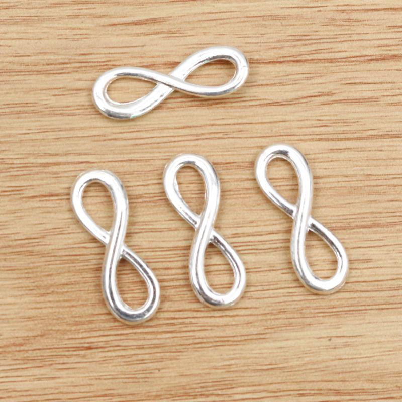 30pcs 24x8mm 8 Infinite Handmade Charms Pendant for Crafts Earrings Necklace Bracelet Findings DIY Jewelry Making Accessories