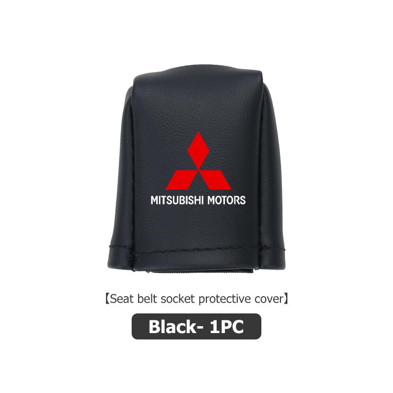 cxdjmy1 For Mitsubishi 1/2PCS Car Leather Seat Belt Buckle Anti-scratch Protector Cover Accessories Outlander Pajero Sport Lancer EX ASX