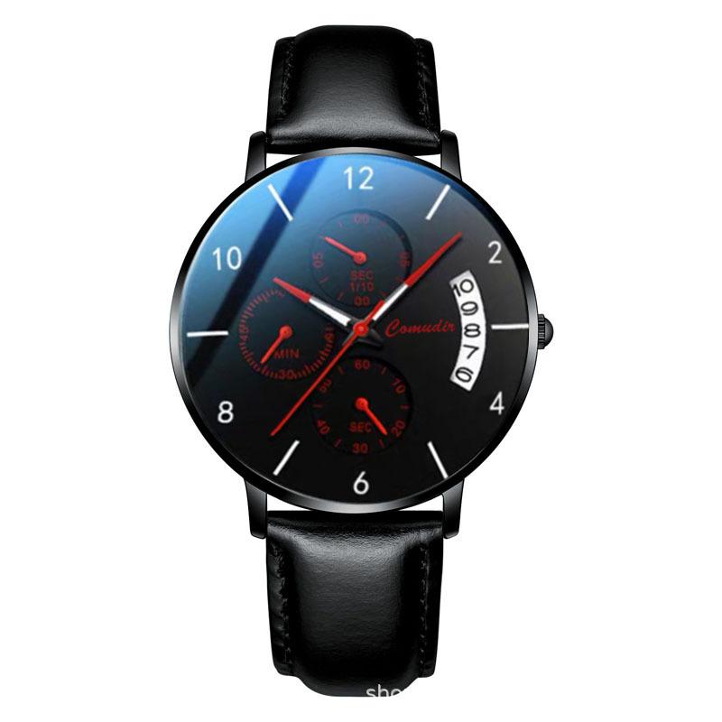 Orologio meccanico automatico ultra-sottile orologio da uomo versione coreana orologio al quarzo per studenti calendario luminoso impermeabile tendenza