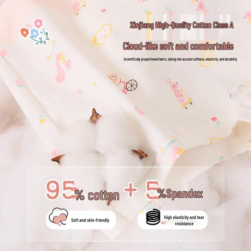 LangSha Girls' Cotton Cartoon Boxer Briefs