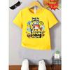 European Sizes WML Boys' Cartoon Fish Fishing Print Pattern Cute Casual T-shirt
