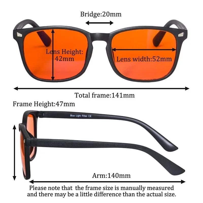 SHINU Anti Blue Light Glasses Red Tinted Lenses for Better Sleep Orange Yellow Lenses Men Women