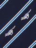 [COLORATA] Colorata Wolf Tie (145 x 8.5cm  Navy  Stripe  100% Silk  Jacquard Weave) Animal  Gift Present