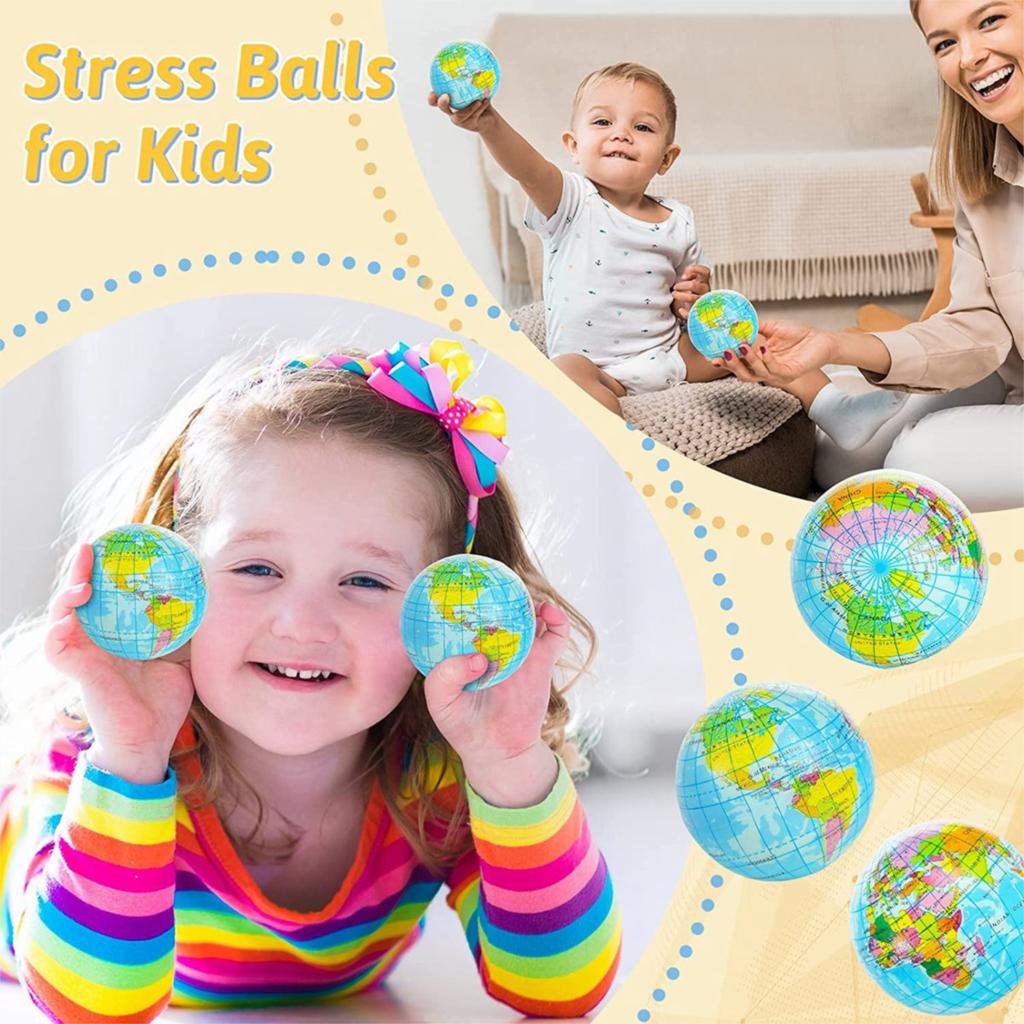 Color Printed Earth Simulation Slow Bouncing Ball Decompression Slow Rebound Kneading Toy Super Soft Creativity