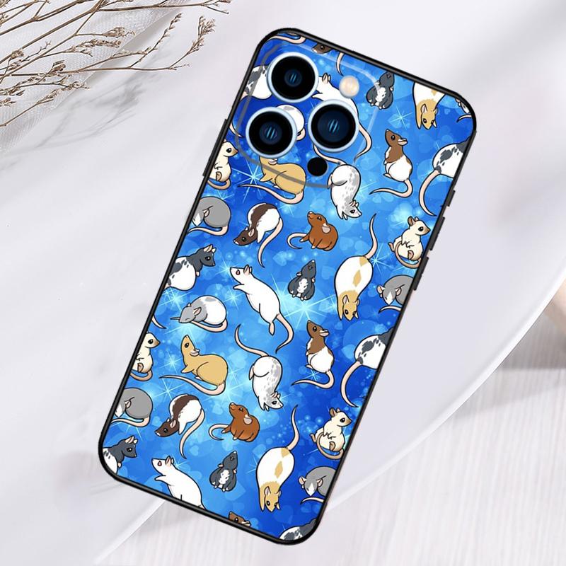 Mouse Rat Phone Case For iPhone 16 Pro Max 15 14 12 11 13 17 Pro Max Plus 12 13 Mini 16e 17 Air Cover