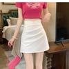 2025 New Autumn High-Waist Irregular A-Line Hip-Hugging Pleated Skirt for Women