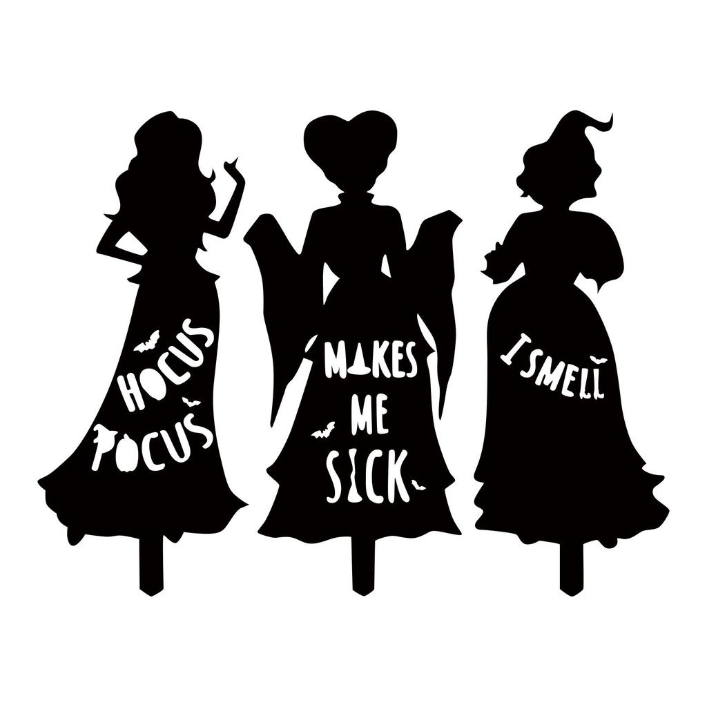 Halloween Witch Card Placement, Outdoor Courtyard Layout, Props, Wrought Iron Card Placement, Holiday Decoration 3pc