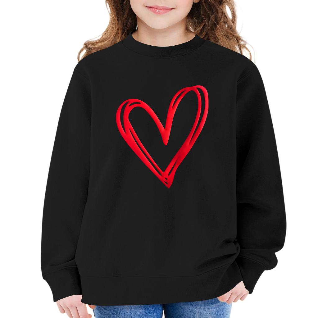 Kinder Langarm Lockerer Pullover Buchstabenaufdruck Rundhals Sweatshirt