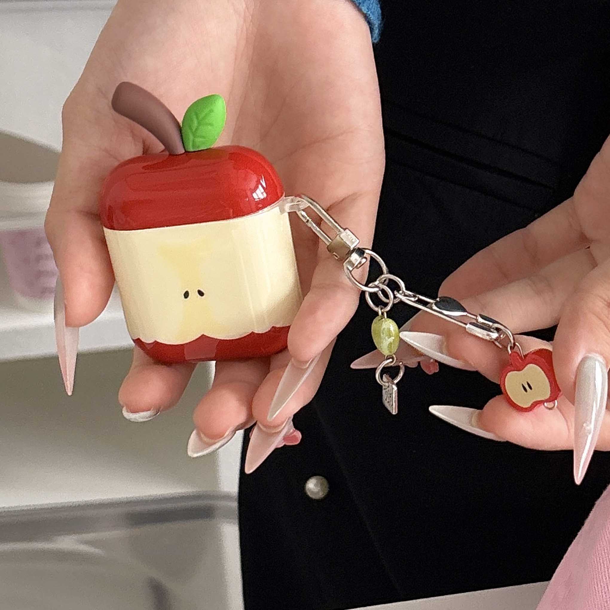 Étui d'écouteurs avec pendentif chaîne de fruits 3D Pour Airpods 1 2 3 4 Coque Corée Pour Airpod Pro Pro 2ème Fundas Étuis Protection Coque For airpods 1 2