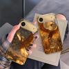 Luxurious Golden Bird For IPhone 17Pro Max 16 17 Pro 15 Pro 14 13 Plus 12 Mini 11Pro Max XR 16E 17Air Golden glass phone case