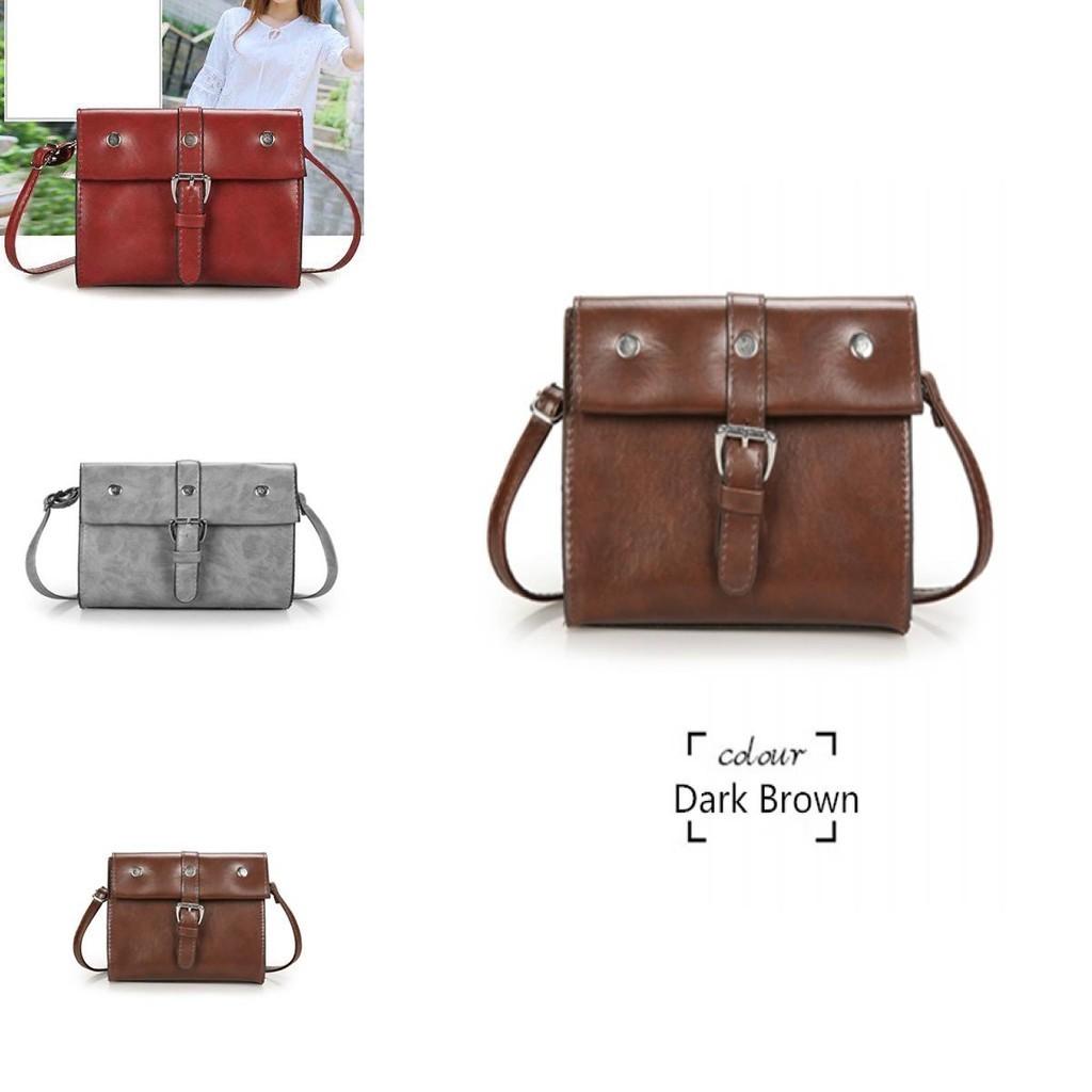 Trendy Retro European American Design Small Square Bag For Women With Magnetic Closure