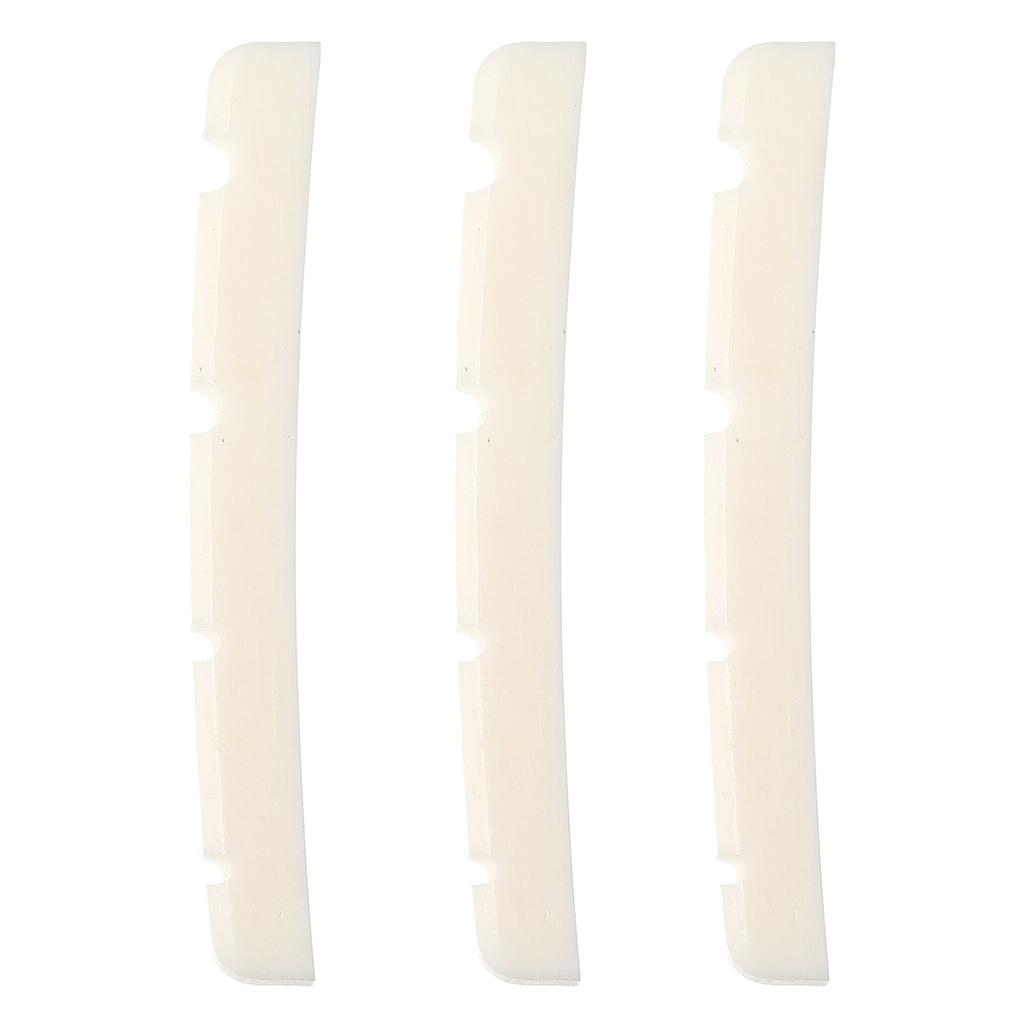 Guitar Bass Nut 42mm Guitar String Nut Guitar Nut Bone Slotted Top Nut Replacements for 4 Strings Musical Instruments
