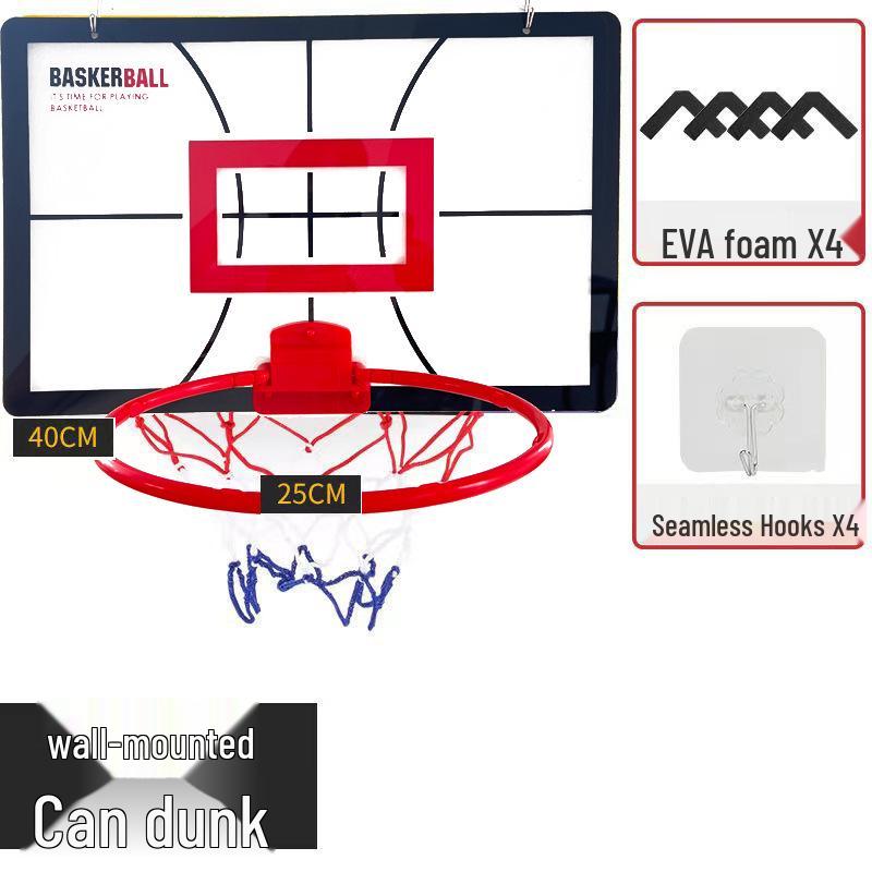 Punch-Free Foldable Basketball and Volleyball Hoop for Kids - Indoor/Outdoor Wall-Mounted Dunk Board