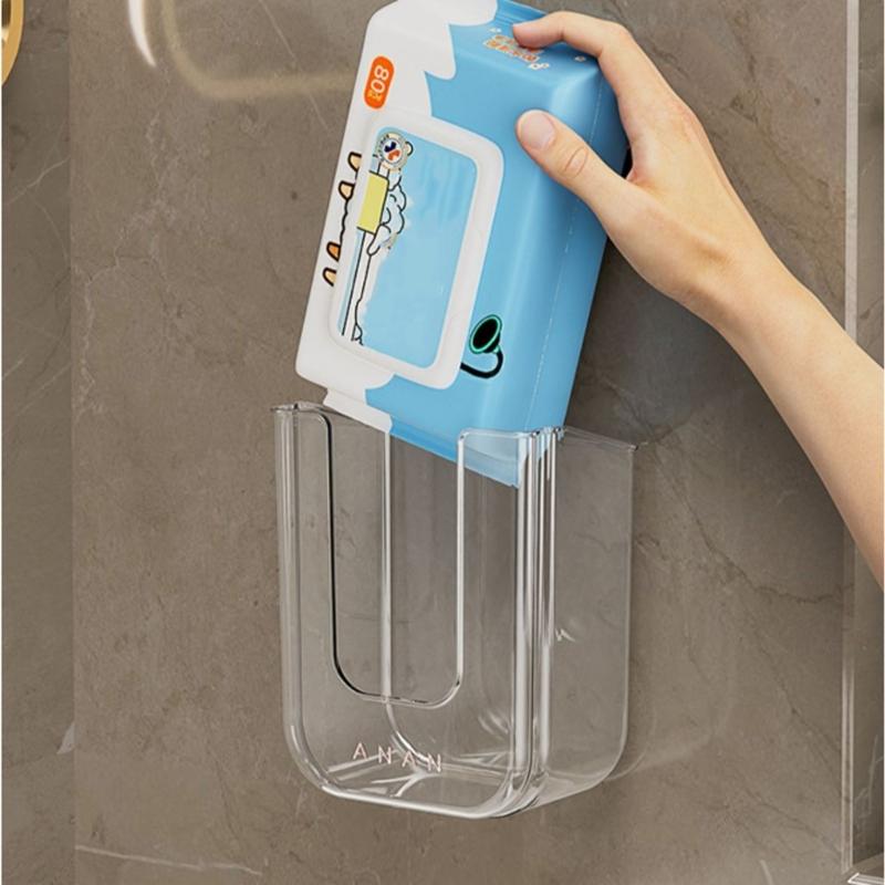 Pojemnik na chusteczki nawilżane z łatwym montażem, duża pojemność, organizery PET do domu, kuchni, łazienki