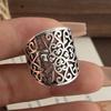 Bagues en Argent Sterling 925 pour Femmes Couple Minimaliste Fait Main Simple Anneau Motif Fleur Bijoux Fins Cadeau Prévenir l'Allergie