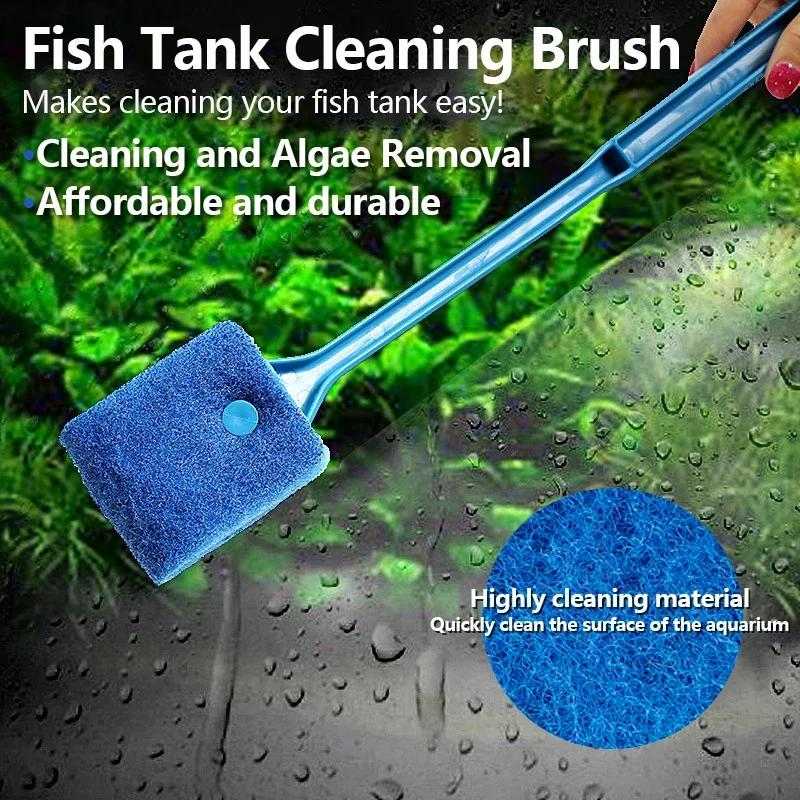 

Window Algae Scraping Sponge Accessories Aquarium Cleaning Tool синий