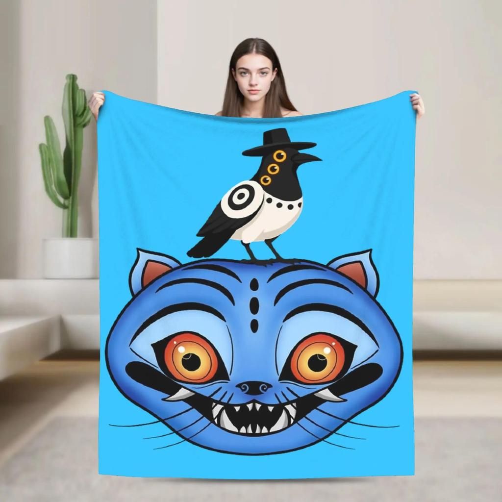 Warm Derpy Tiger and Bird KPop Inspired Throw Blanket for Couch Bed Sofa Travel Blanket Bedspread Cover