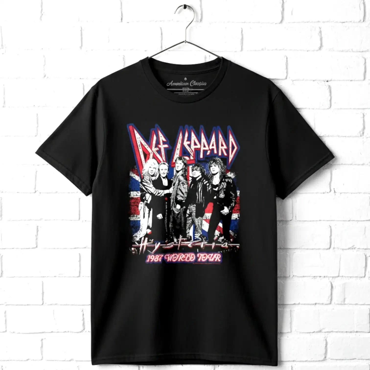 Def Leppard Hysteria Tour UK 1987 Men s T Shirt S