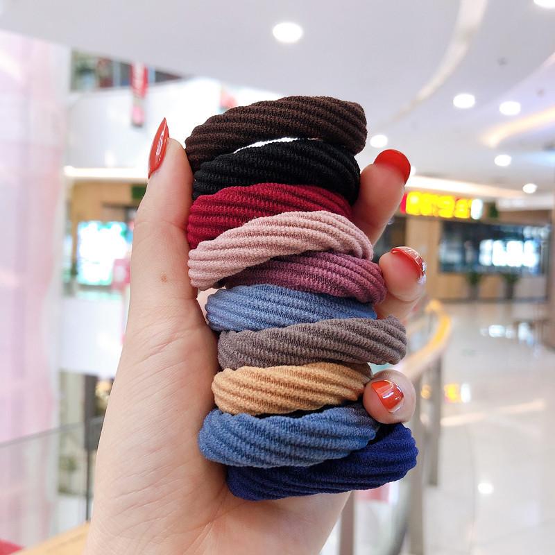 Bold and High Elastic Basic Hair Loop, Korean Version, Simple Tied Hair Towel Loop, Headband, Seamless, No Damage to Hair Bands.