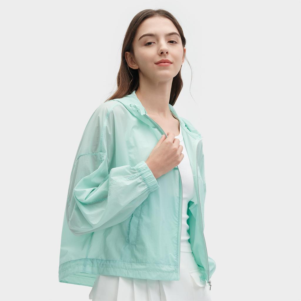 New FILA Jackets Women's Drip Aqua Green F11W428704FTQ