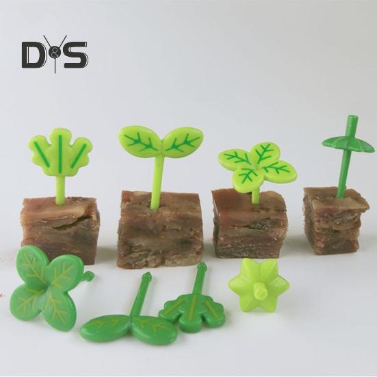 6ks/sada Rozkošný mini dinosauří ovocné vidličky Roztomilé kreslené zvíře Bento Stick Decoration Vidlička Fruit Stick