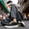 Canvas Herrenschuhe 2025 neuer Frühling atmungsaktiv Nischendesign vielseitige lässige Board-Schuhe Sport schwarze Stoffschuhe trendige Schuhe