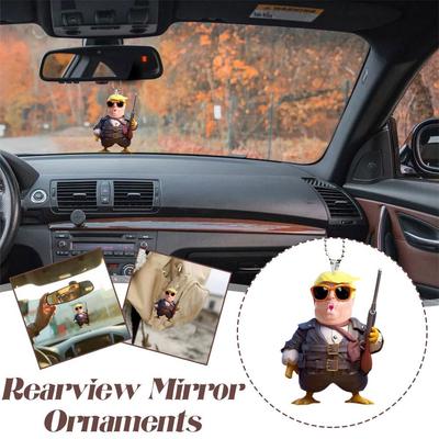 Acrylic Car Pendant Auto 2D Acrylic Spoof Pendant Rear View Accessories With Chain Rope For Door Handle Keychains Window E4T1