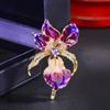 Irises Flower Design Brooch Jewelry With Enamel Finish Sturdy Copper Construction 11g Comfort Fit Unisex Gift