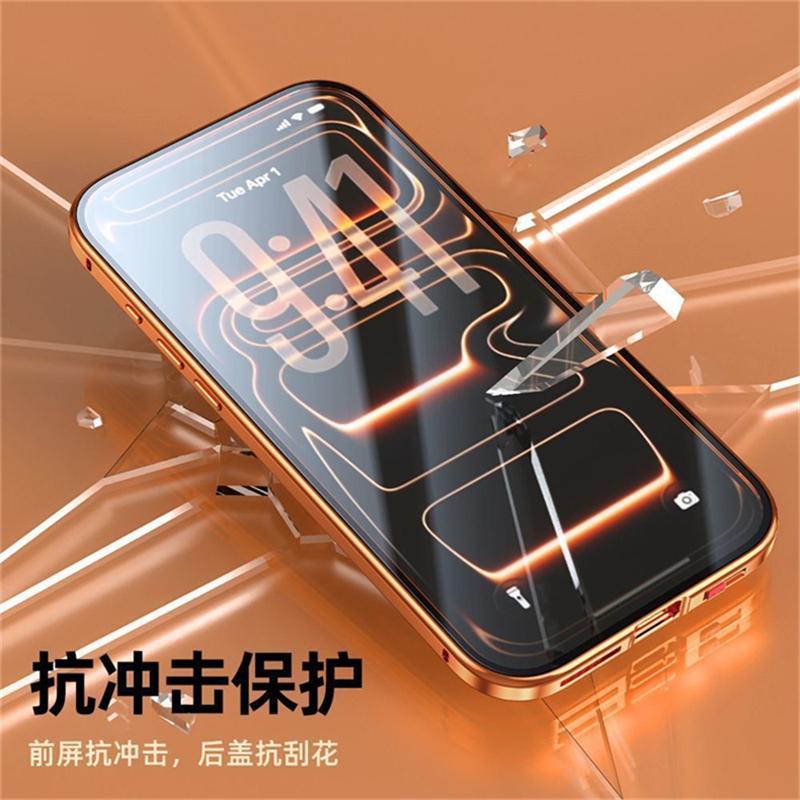 Case For Honor 600 Pro 360 Full Case Double Sided Magnetic Adsorption Metal Capa Tempering Glass Protect Cover